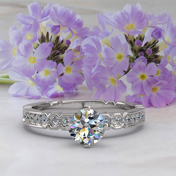 0.77ct Brilliant Cut Diamond Gold Engagement Ring - 02US20